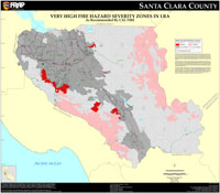santa clara very high fire hazard severity zones in LRA