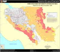 santa clara fire hazard severity zones in SRA